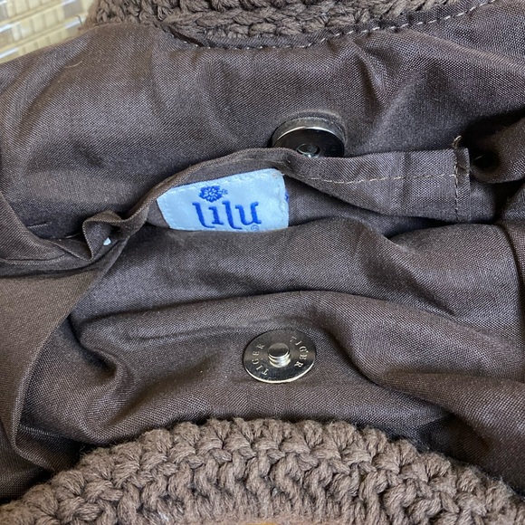 🔶LiLu Boho  Macrame Crochet Purse Bamboo Handles - Picture 4 of 5